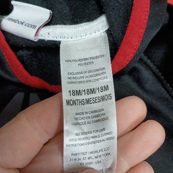 Reebok Black and Red Hoodie - Picture 3 of 11